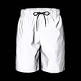 thumbnail image 2 of Men Reflective Shorts Fluorescent Short Pants Casual Straight Leg Night Jogger with Mesh Lining Gray, 2 of 9