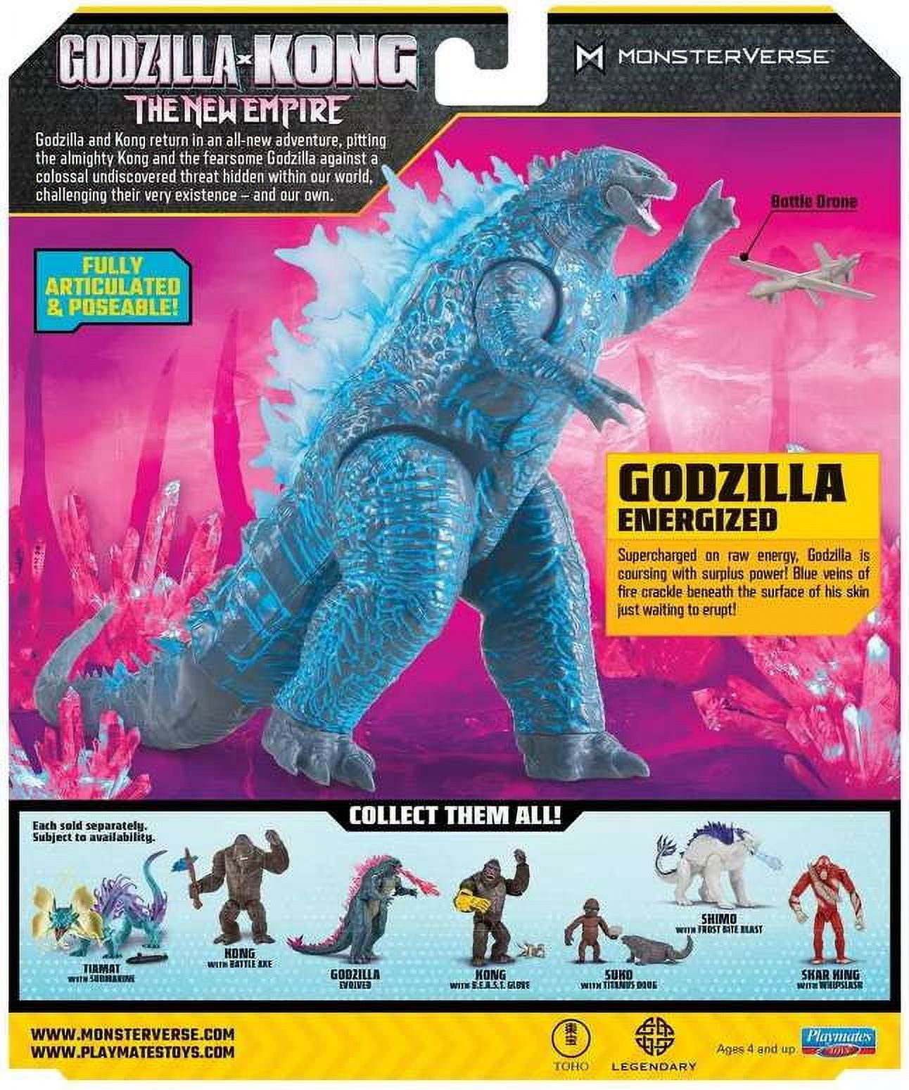 Godzilla x Kong: 6" Energized Godzilla Figure with Battle Drone Accessory by Playmates Toys