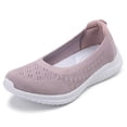 thumbnail image 4 of Mujeres Zapatillas Knit Walking Slip On Sneakers zapatos planos livianos zapatillas de zapatillas para caminar Nusing Flats para interiores al aire libre, 4 of 6