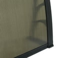 thumbnail image 5 of ZenSports 40’’x80’’ Window Door Awning Canopy, Polycarbonate Cover with Black Bracket, Front Door Patio Outdoor Use Home Decoration, Brown, 5 of 9