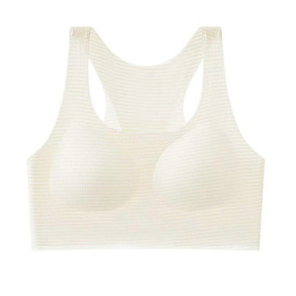 Kiijoy Teen Girls Seamless Racerback Sports Bra Breathable Workout Tank Top, Sizes 14-16