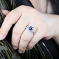 thumbnail image 3 of Vintage Cornflower Blue Sapphire Engagement Ring 925 Sterling Silver- Crown Sapphire Wedding Ring- Art Deco Sapphire Promise Ring, 3 of 3
