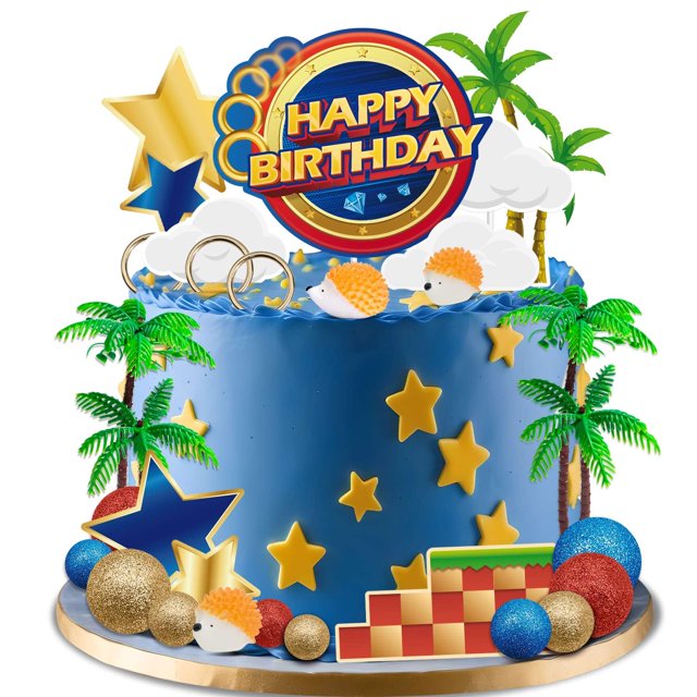 Decoración de tarta GZDUCK Hedgehog para fiesta de cumpleaños para niños, 30 unidades
