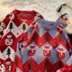 thumbnail image 5 of Suéter de jacquard con diseño de árbol de Navidad para mujer, moda Y2K, otoño e invierno de 2024, informal, para parejas, Joker, cálido, 5 of 5
