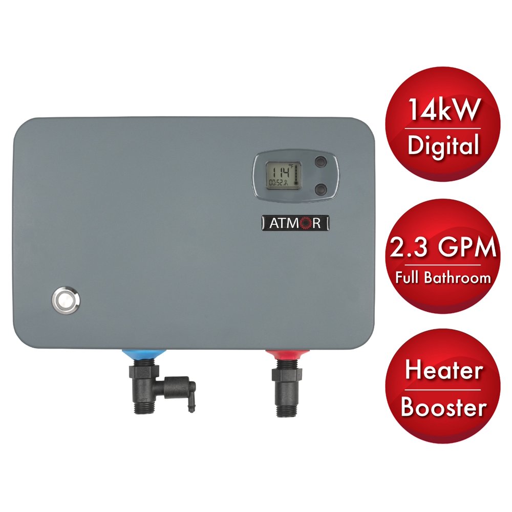 Atmor 14 kW/240-Volt 2.3 GPM Electric Tankless Water Heater, On Demand ...