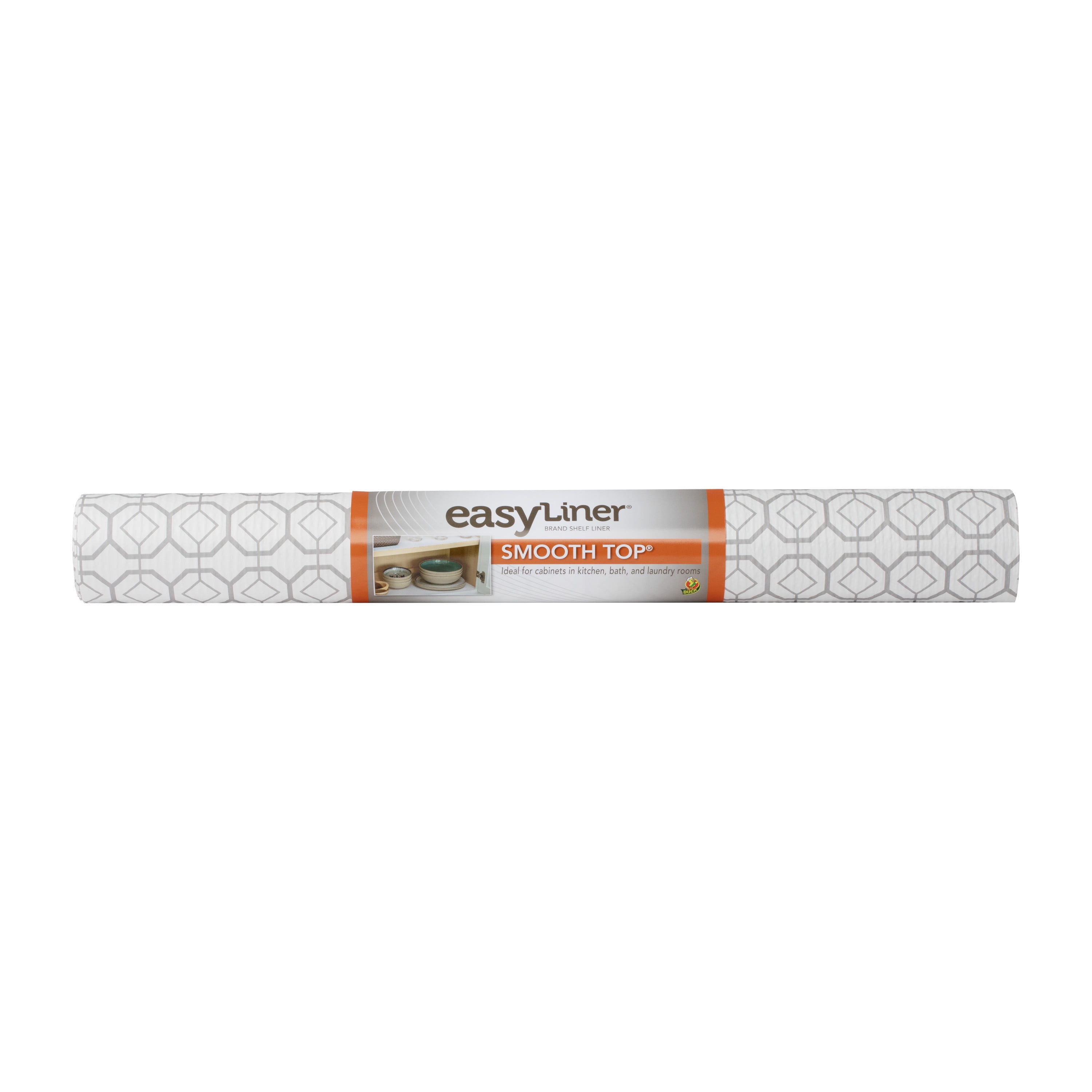 Smooth Top EasyLiner 20 In. x 6 Ft. Shelf Liner, Grey Geo
