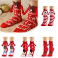 thumbnail image 2 of Calcetines de mano para pareja con asa magnética, bonitos calcetines navideños para sujetar con la mano, pegatinas de algodón con piedra absorbente de hierro, calcetines hasta media, 2 of 6