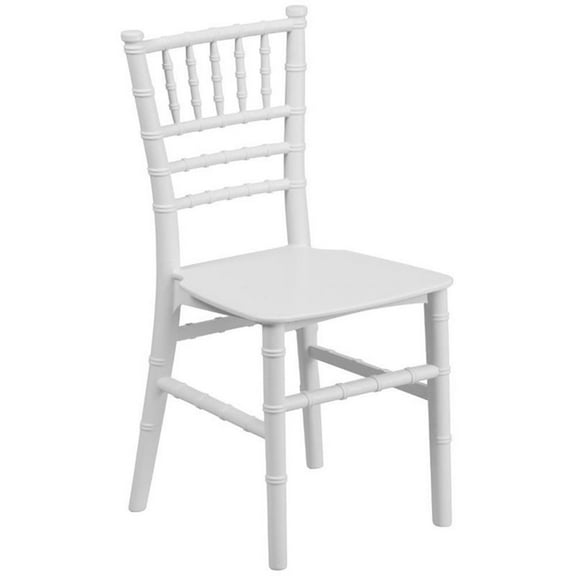 Bowery Hill 12.5" Contemporary Resin Kids Chiavari Chair in White