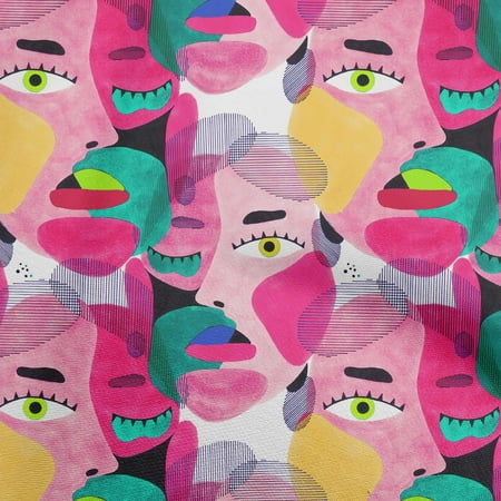 oneOone Cotton Flex Medium Pink Fabric Abstracts Craft Projects Decor Fabric Printed By The Yard 40 Inch Wide