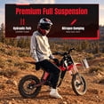 thumbnail image 3 of Yozma IN10 2600W Electric Dirt Bike, 40 MPH, 48V 23.4Ah, 53-Mile Range, Bike Lock Bundle, Red, 3 of 11