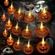 thumbnail image 3 of Luces de Halloween, cadena de luces de calabaza plana de 3 m, 20 LED, luz decorativa de Halloween para fiesta de terror en casa, 3 of 5