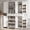 White, variant on K&K 72" Tall Kitchen Pantry Cabinet with 3 Pull Out Tray, Farmhouse Embossed Texture Storage Cabinet with 6 Door Racks, Freestanding Cupboard for Home Kitchen, Dining Room,Walnut Brown