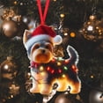 thumbnail image 5 of Christmas Ornament Adorable Dog Design Acrylic Perfect for Tree Decoration Festive Decor Ideal for Christmas Season/ Christmas Ornament D, 5 of 5