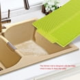 thumbnail image 3 of Boaby Kitchen Mat Rectangle Silicone Drain Mat Drying Dishes Pad Heat Resistant Slip-Proof Tray(Green), 3 of 8