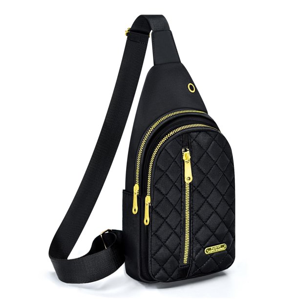 Bolso bandolera Aisijimo, pequeño, para mujer y hombre, casual, bandolera, color negro