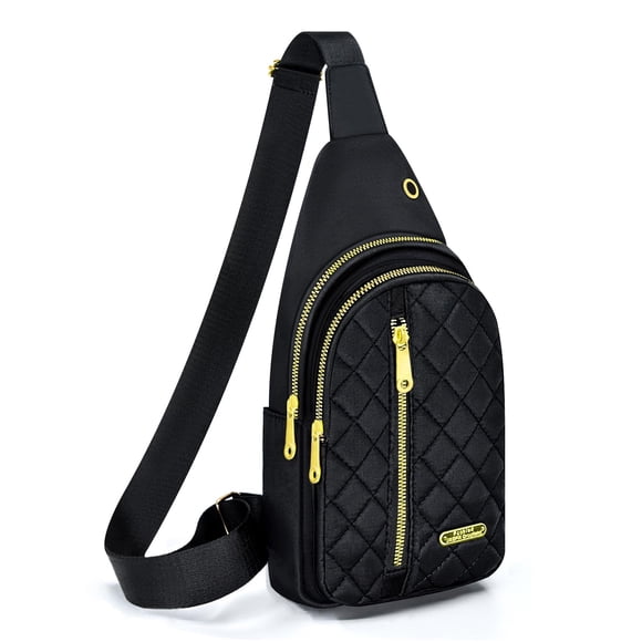 Bolso bandolera Aisijimo, pequeño, para mujer y hombre, casual, bandolera, color negro
