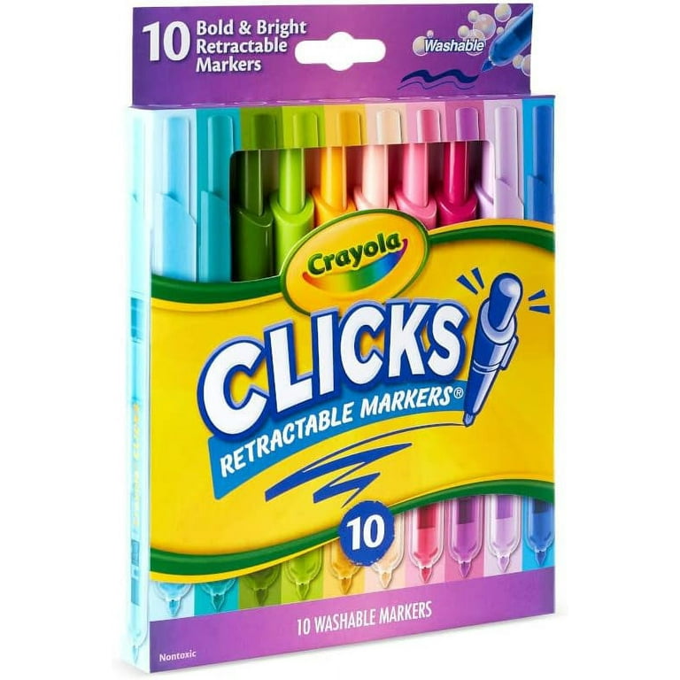 Crayola Window Markers & Stencil Set with over 30 Pieces, 24 ct Markers  Washable