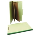 thumbnail image 3 of Universal Six--Section Pressboard Classification Folders, 2 Dividers, Legal Size, Green, 10/Box (10281), 3 of 4