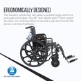 thumbnail image 3 of Dynarex DynaRide Bariatric Wheelchair, 500 lb Capacity, 22” x 18" Seat, Elevating Leg Rests, Silver, 3 of 7