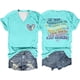 thumbnail image 1 of Camiseta de verano con doble estampado y cuello en V para mujer - Estampado «Letter Love», transpirable, manga corta informal - S-XXXL, 1 of 2