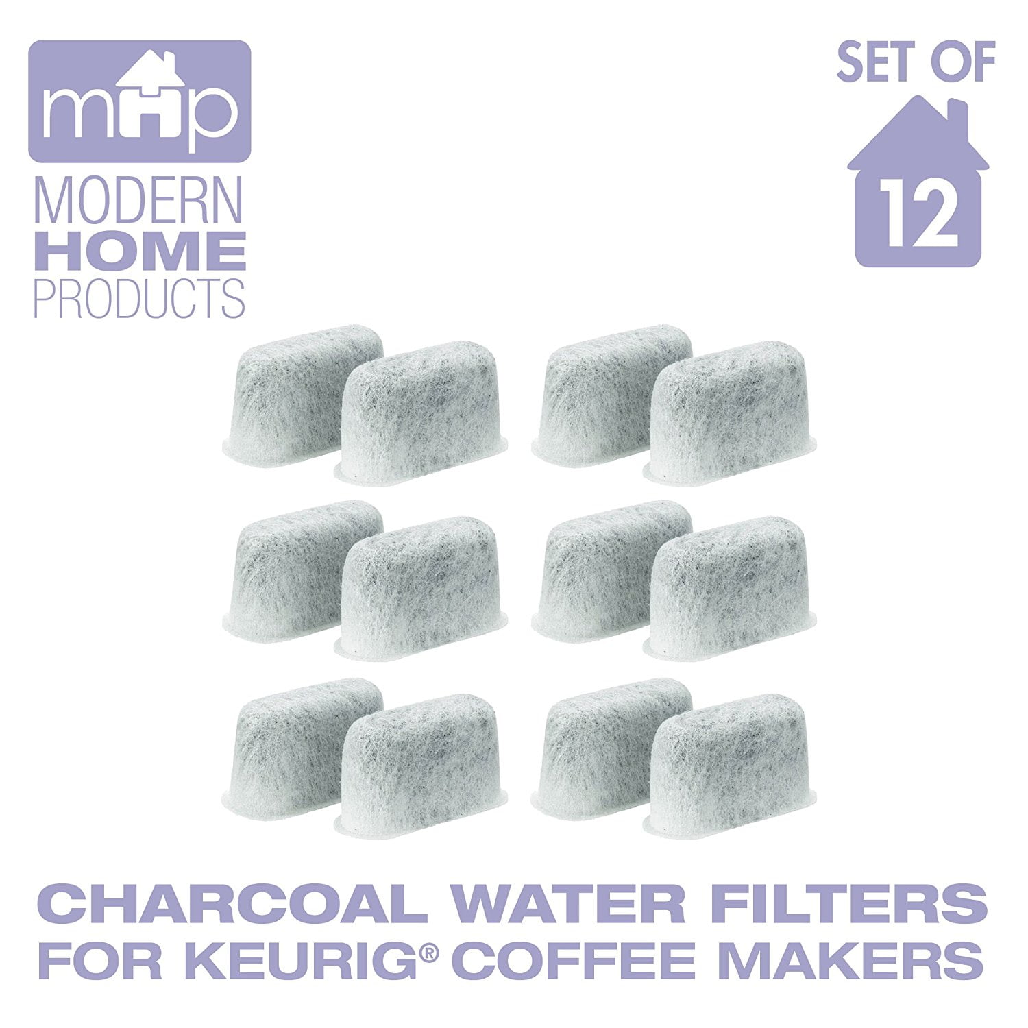 Charcoal Water Coffee Filter Cartridges, Replaces Keurig 05073 Charcoal Water Coffee Filters