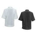 thumbnail image 2 of Winco UNF-1WXXL, White Chef Shirt, Polycotton Chef Cook Jacket, Unisex Chef Uniform Apparel with Short Sleeves (XXL), 2 of 3
