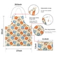thumbnail image 7 of Fall Pumpkins Leaves Pattern Apron-Garden Aprons for Women with Pockets-Cotton Linen Waterproof Kitchen Cooking Gardening Aprons Adjustable for Kitchen,Cooking,BBQ and Salon 33"x27", 7 of 7