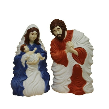 26.5" Outdoor Holy Family Lighted Nativity Set
