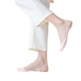 thumbnail image 2 of HuangHuanChen No Show Socks Womens Non Slip Low Cut Socks With Half Foot Cushion Thin Silky Dress Footies Liner Invisible Socks Flats No Show Sock For Slingback Heels Light Pink A, 2 of 6