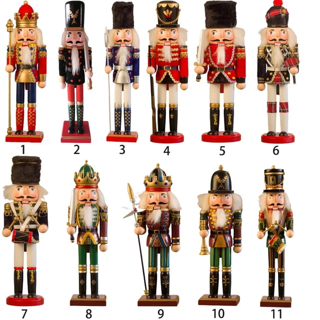 Artesanía de madera tradicional hecha a mano decoración de cascanueces figura rey cascanueces Navidad