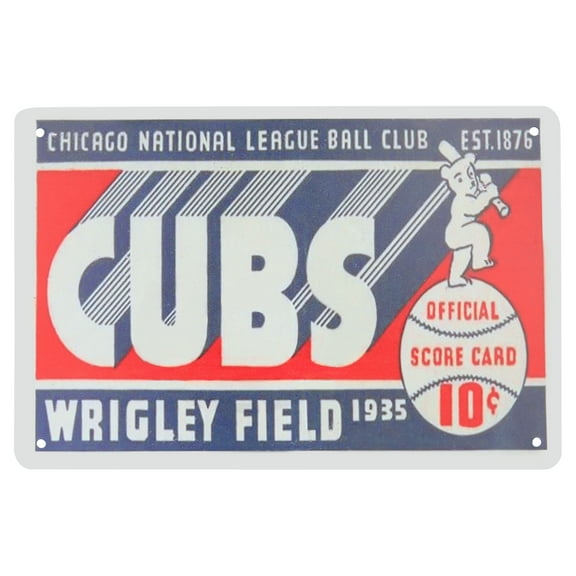 Original Retro Design Cubs Tin Metal Signs Wall Art | Thick Tinplate Print Poster Wall Decoration