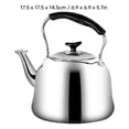 thumbnail image 3 of Whistling Kettle Stainless Steel Boiling Audible Alarm Large Opening Stovetop Teapot with Tea Filter 2L, 3 of 4