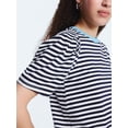 thumbnail image 5 of Free Assembly Women's and Women's Plus Crewneck Tee with Puff Sleeves, XS-4X, 5 of 6