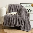 thumbnail image 3 of Thickened Checkered Blanket (70×100Cm) Dark Gray, Hilingoto Textured Blanket Thickened Checkerboard Blanket Checkerboard Plush Plush Sofa Blanket Nap Blanket Home High Appearance Blanket, 3 of 8