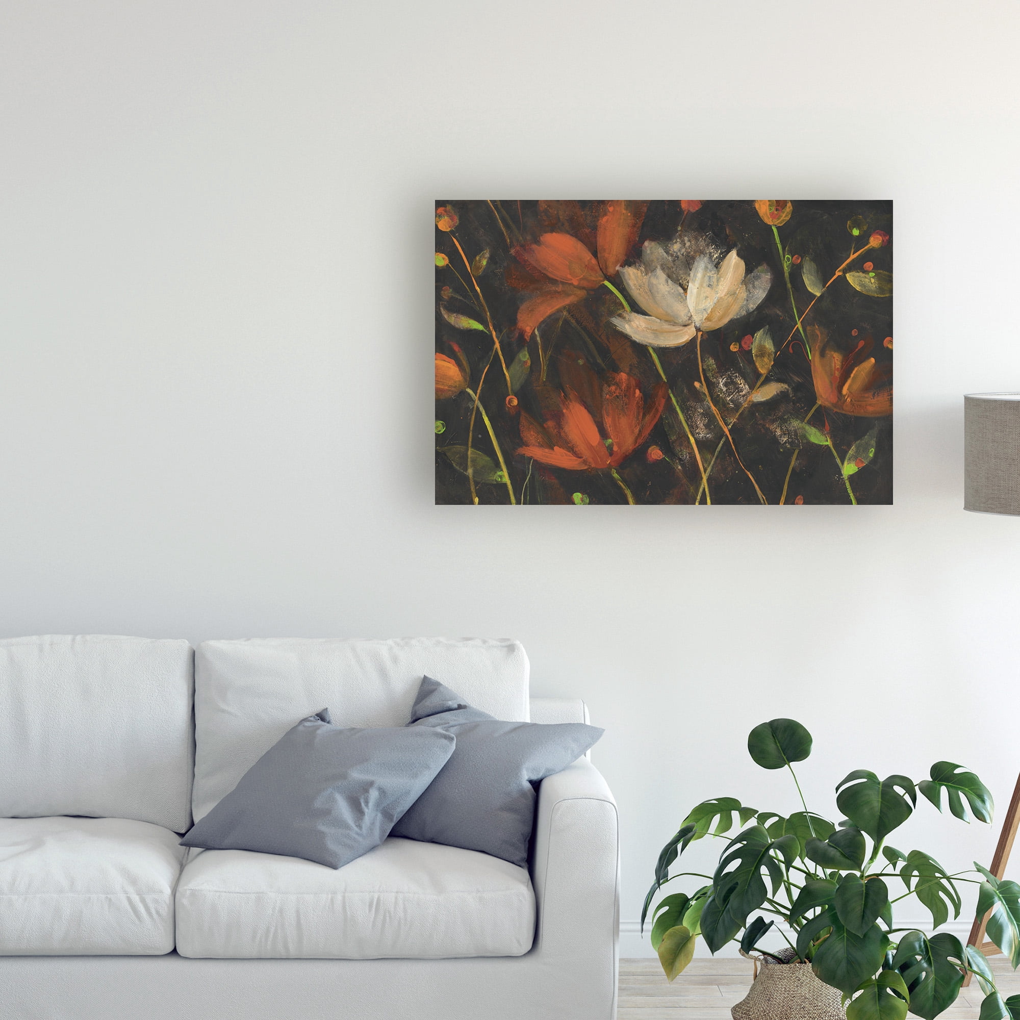 Trademark Fine Art 'Moonlight Garden I Spice Floral' Canvas Art by Albena Hristova