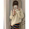 thumbnail image 4 of Femmes Sexy Pull-Over Col Rond Décontracté Manches Longues Tops en Tricot, 4 of 4