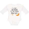 thumbnail image 3 of Inktastic I Love My Pops to the Moon and Back Boys or Girls Long Sleeve Baby Bodysuit, 3 of 5