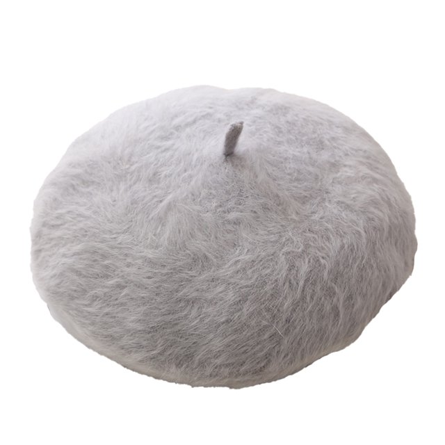 Sonducket Gorros de piel de boina, sombrero clásico de estilo coreano, tocado romántico de otoño, ropa de fiesta, suministros de ropa para mujeres y Sombreros gris claro Sonducket AP010201-13B