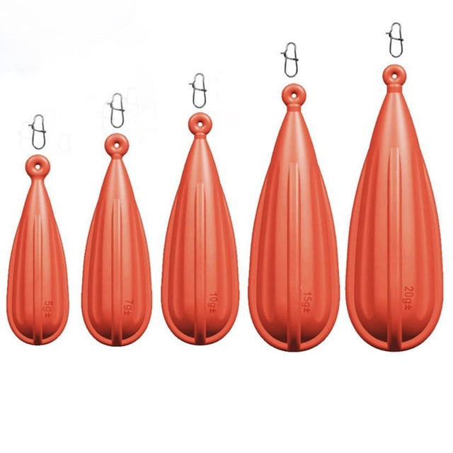 Lefu 5pcs Fishing Casting Plug Baitcast Rubber Practice Plug for Improving Cast Skill