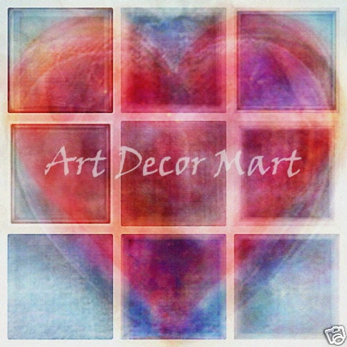 Tic Tac Toe Heart - CANVAS OR FINE PRINT WALL ART