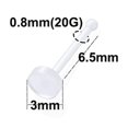 thumbnail image 1 of Clear Retainer Plastic Acrylic Flexible Straight Curved Piercing Kit Tongue Rings Nipple Ring Nose Rings Lip Rings Belly Button ZR, 1 of 6