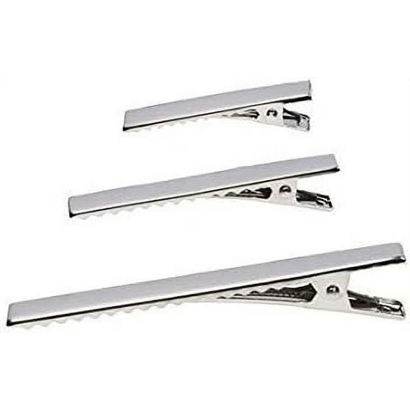 Diy Clip, Alligator Hair Clip 30 pcs Flat Top with Teeth Single Prong Metal Clips Hairbow Accessory for Hair Care Arts Crafts Projects