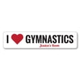 thumbnail image 2 of I Love Gymnastics Novelty Sign, Metal Wall Decor - 4x18 inches, 2 of 4