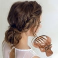 thumbnail image 3 of Unique Bargains 1 Pc Fashion Round Hollow Hair Clips Hairdo Clip Brown, 3 of 5
