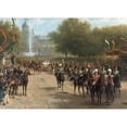 thumbnail image 2 of Otto Eerelman 18x14 Black Ornate Wood Framed Double Matted Museum Art Print Titled - The Frederiksplein Amsterdam During the Entry of Queen Wilhelmina 5 September 1898 (1898 - 1900), 2 of 5