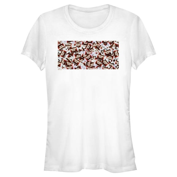Junior's Tootsie Roll Classic Candy Collage Graphic Tee White 2X Large