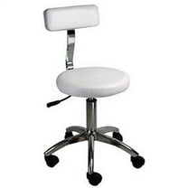 Hydraulic Stool With Backrest Beauty Salon Spa Massage Facial Chair ST002C White