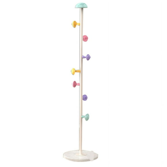 Stand Hanger Rack,Metal 7 Hooks Removable Houseware Standing Coat Hanger for Hanging Clothes