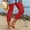 Red, variant on Drovellove Women's Plus Size High Waisted Yoga Pants with Tummy Control - Moisture-Wicking Athletic Leggings for Running, Gym Workouts, and Studio Sessions