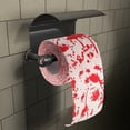 thumbnail image 4 of MOVTOTOP 1 Rouleau de Papier Toilette Rouge Design Effrayant pour Fournitures de Fête d'Halloween, 4 of 7